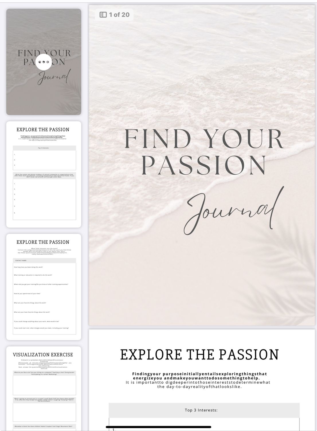Find Your Passion Journal Ebook