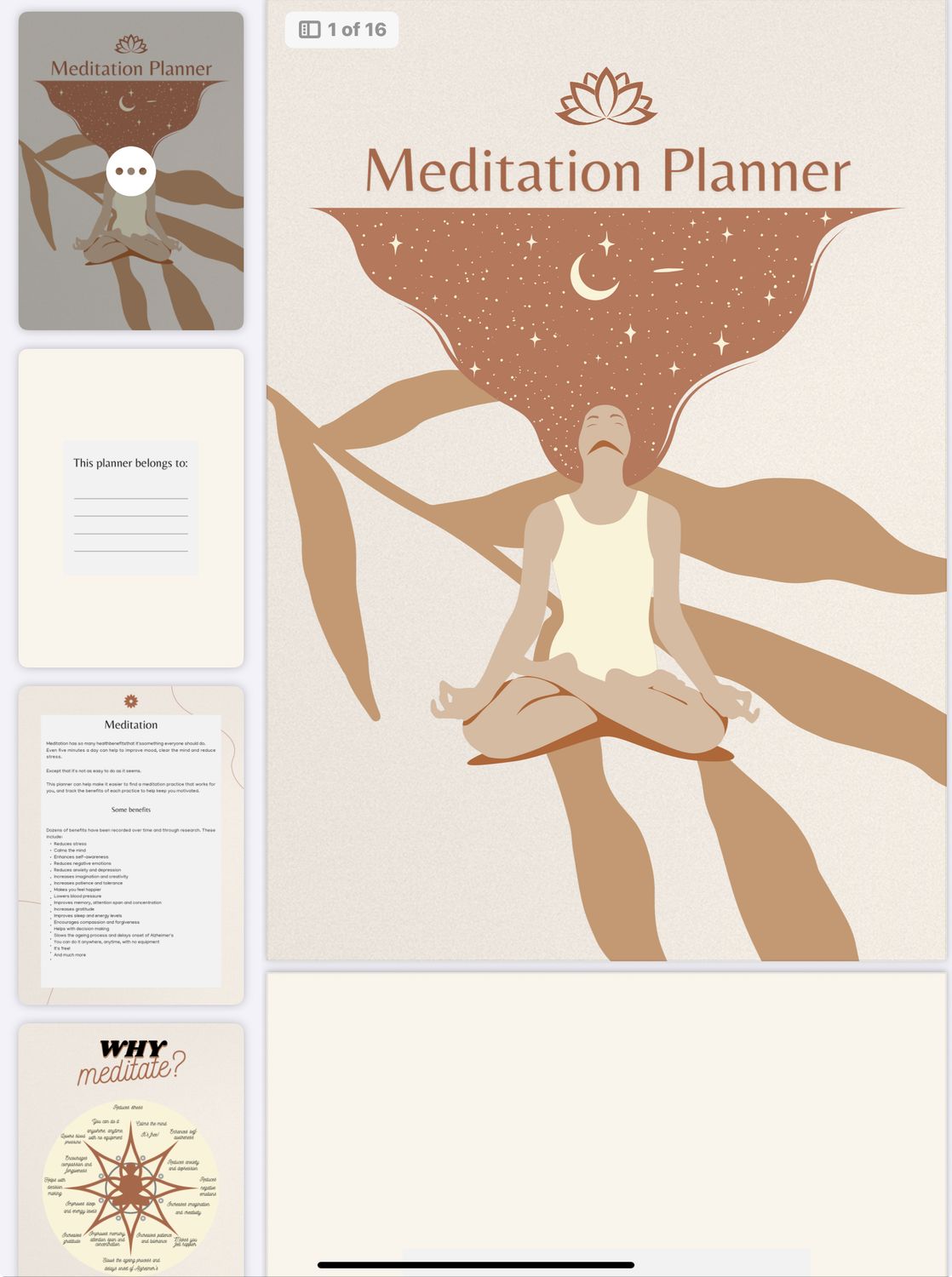 Meditation Planner Ebook