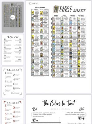 Tarot Cheat Sheets Ebook