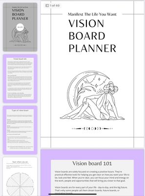 Vision Board Planner Ebook