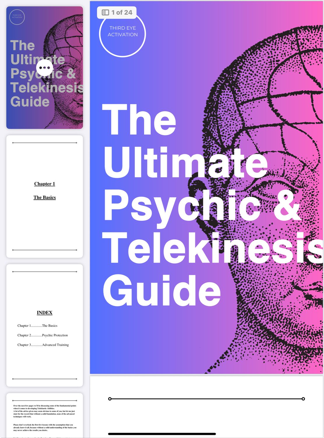 The Ultimate Psychic and Telekinesis Guide Ebook