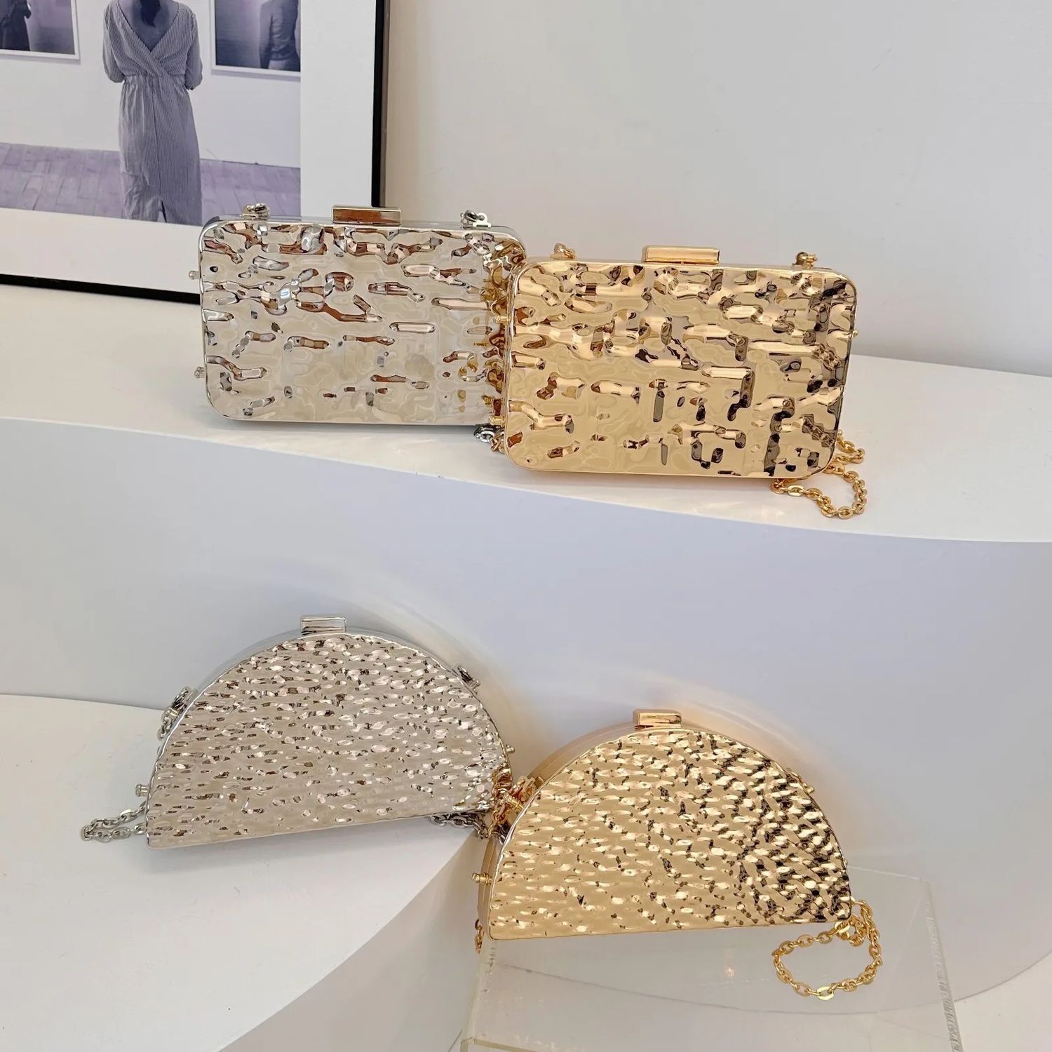 Opal Moon Clutch Silver
