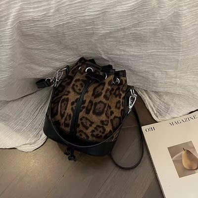Daffodil Dark Brown Leopard Print