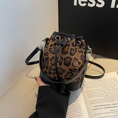 Daffodil Dark Brown Leopard Print