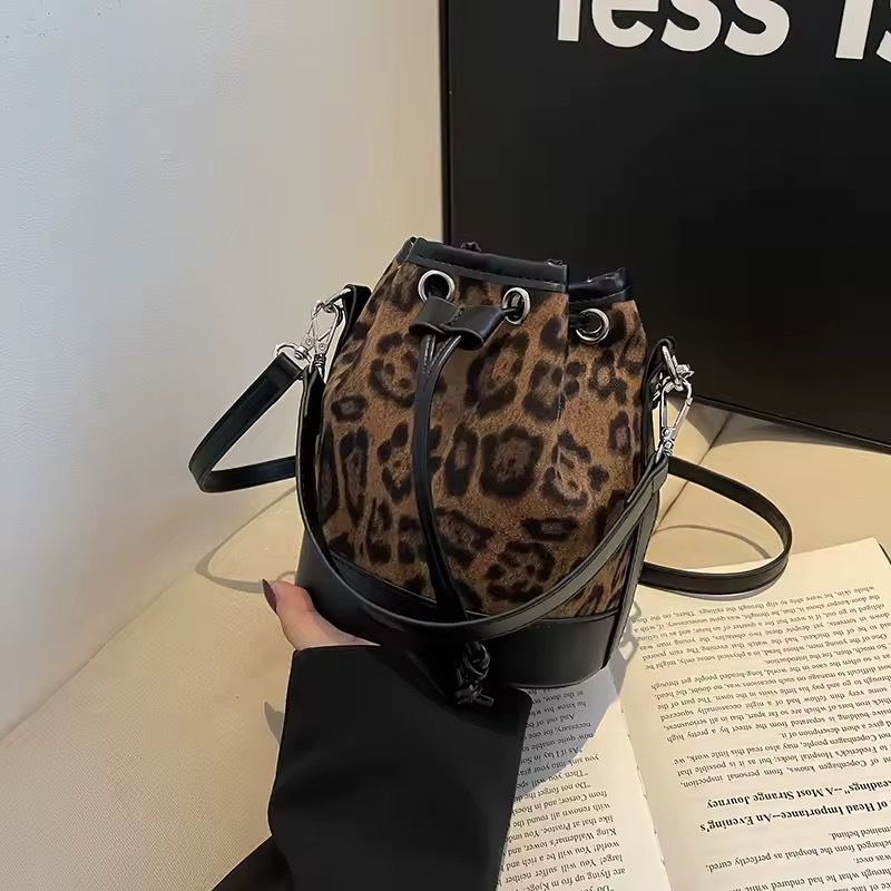 Daffodil Dark Brown Leopard Print