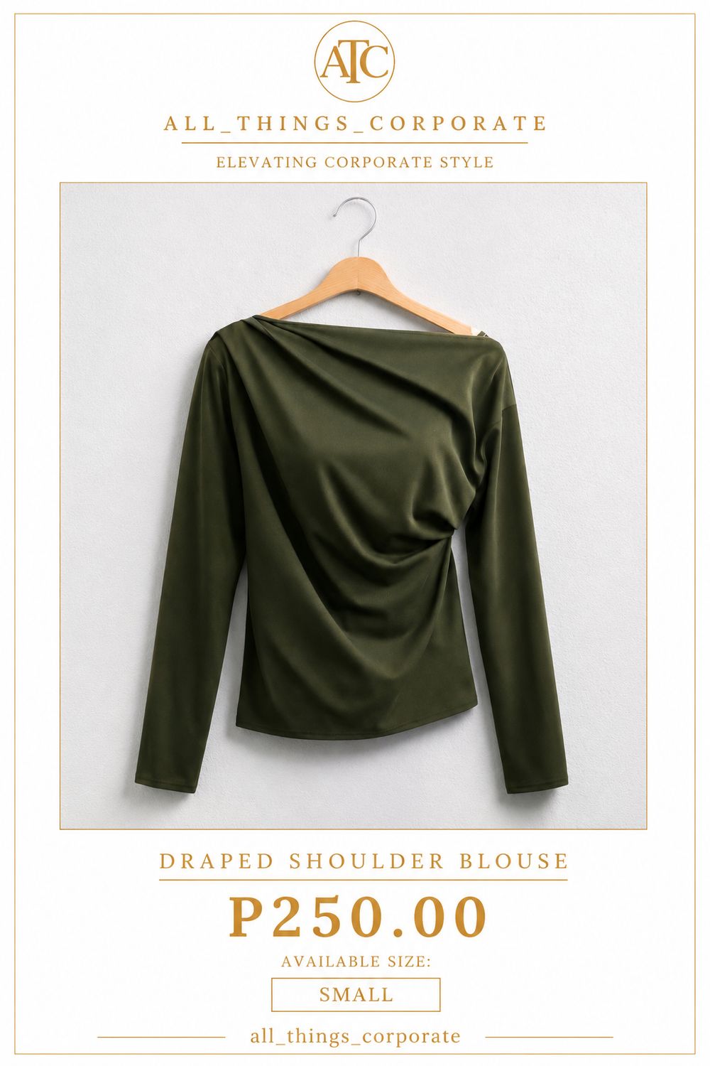 Draped Shoulder Blouse