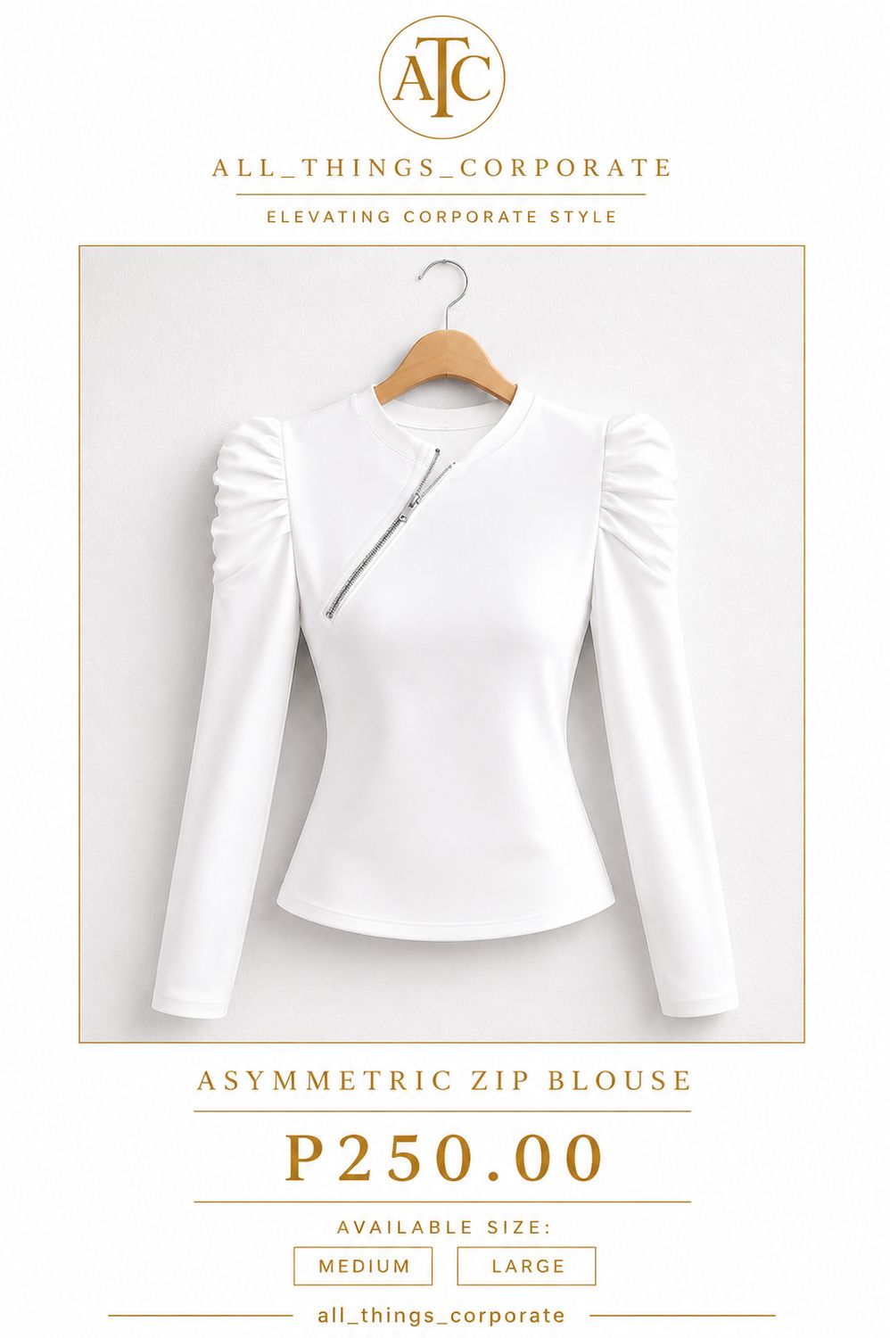 Asymmetric Zip Blouse