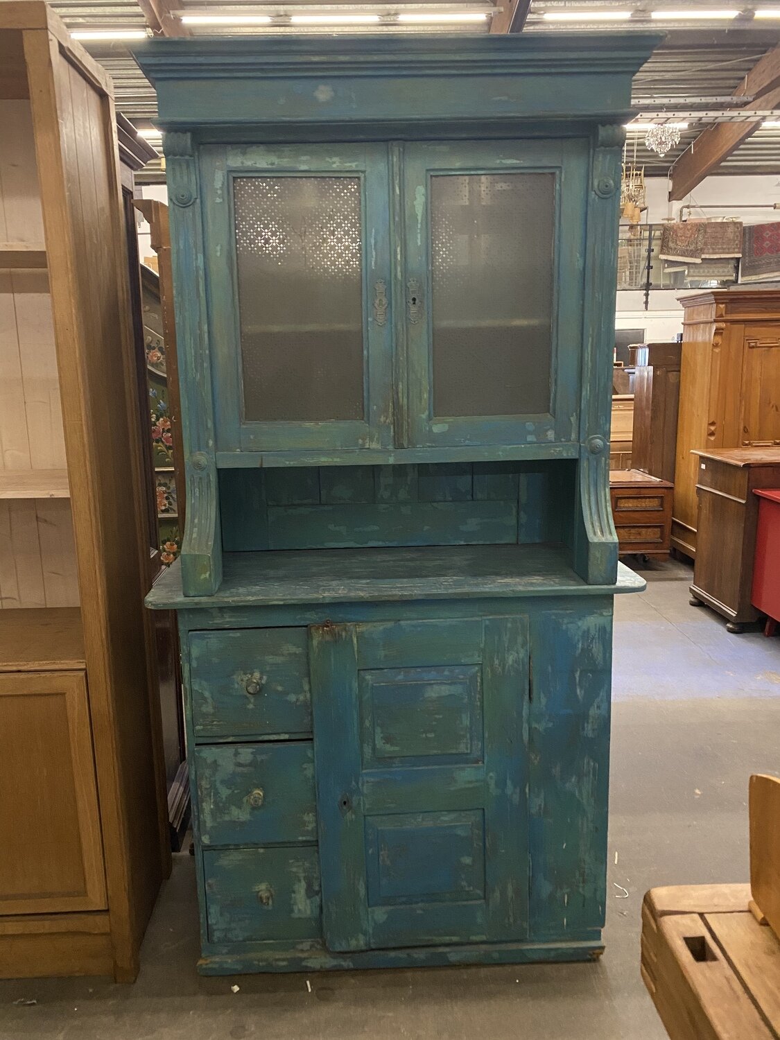 Aufsatzvitrinenschrank Küchenschrank Vitrinenschrank