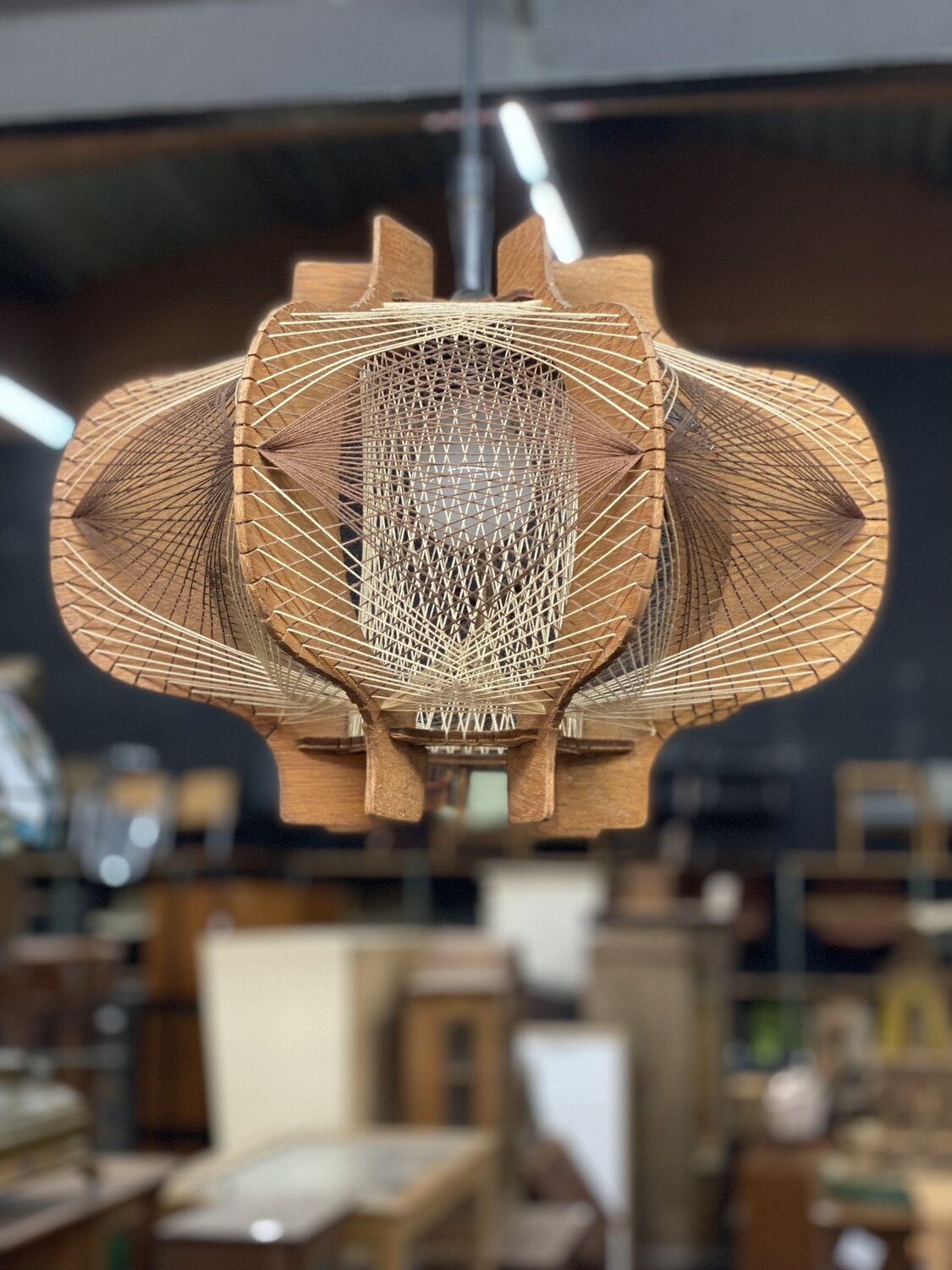 Deckenleuchte Mid Century Teak