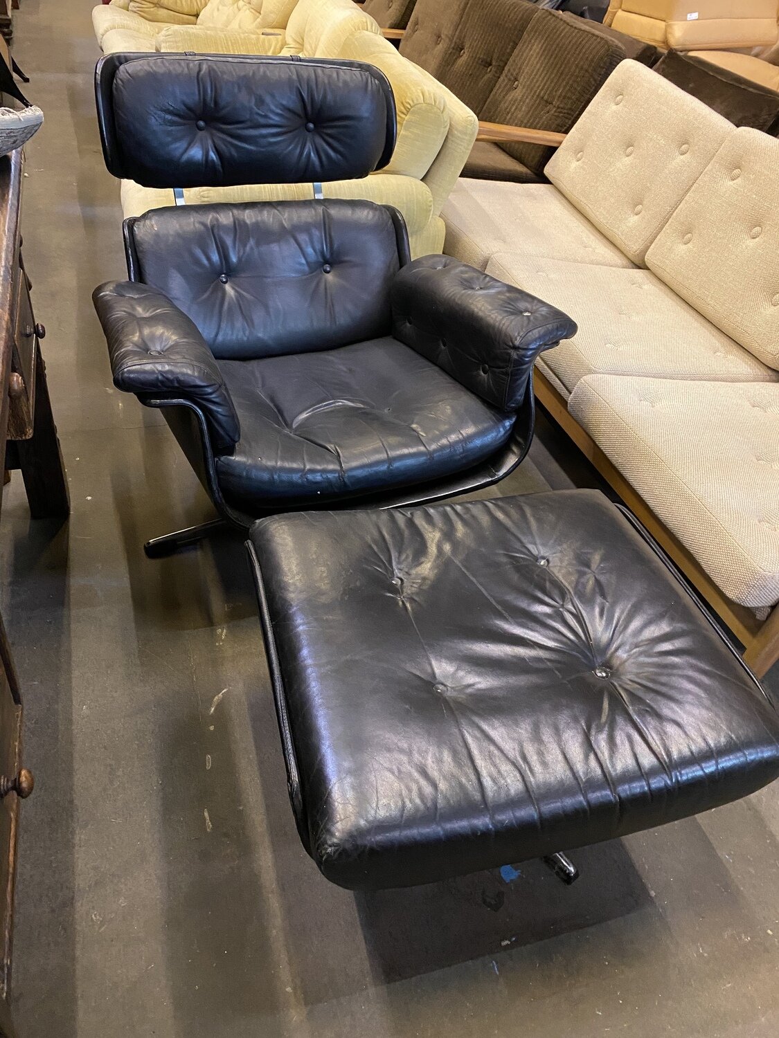 Sessel mit Hocker Lounge Chair