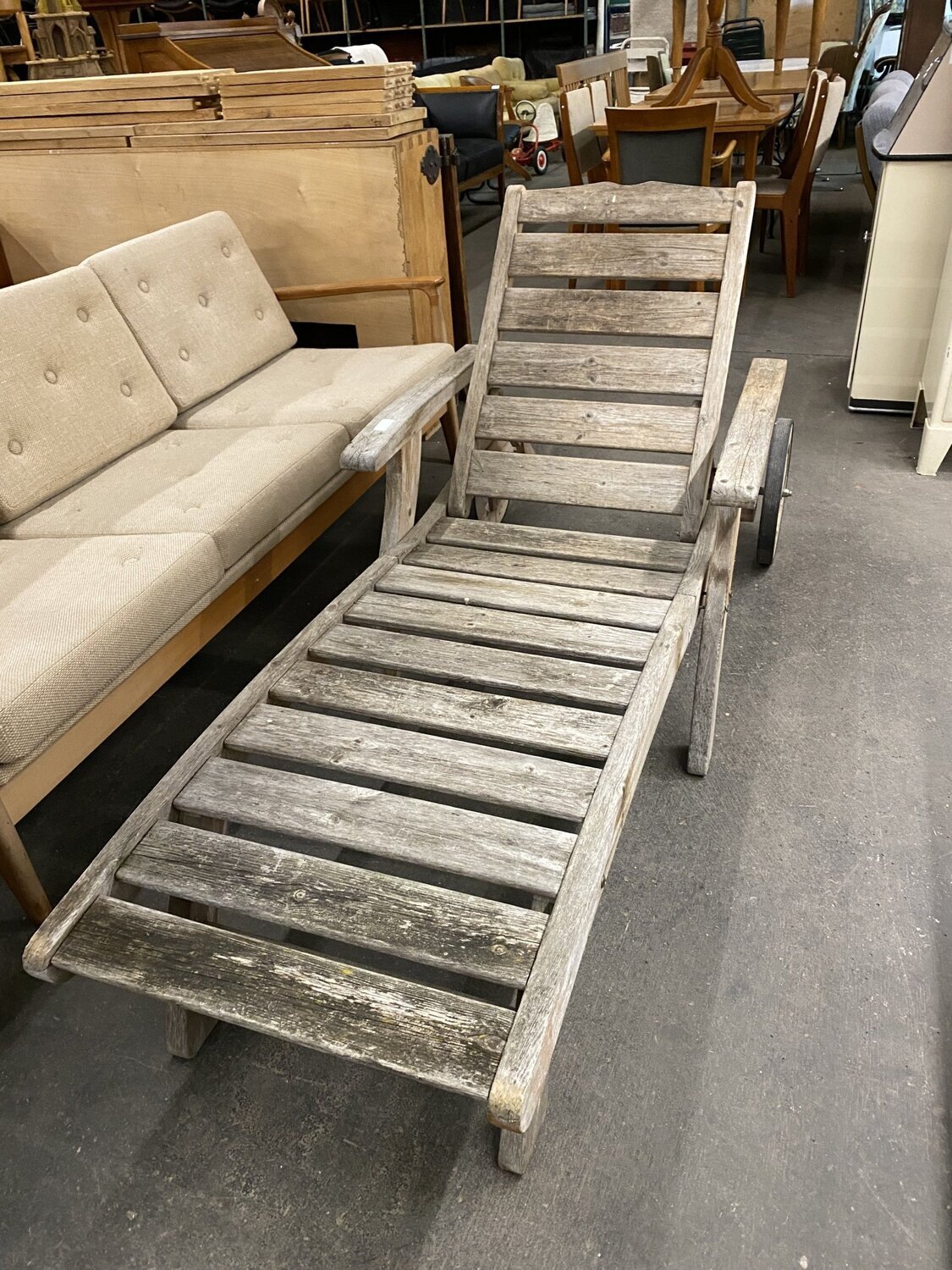 Terassenliege Klappbar Hartholz