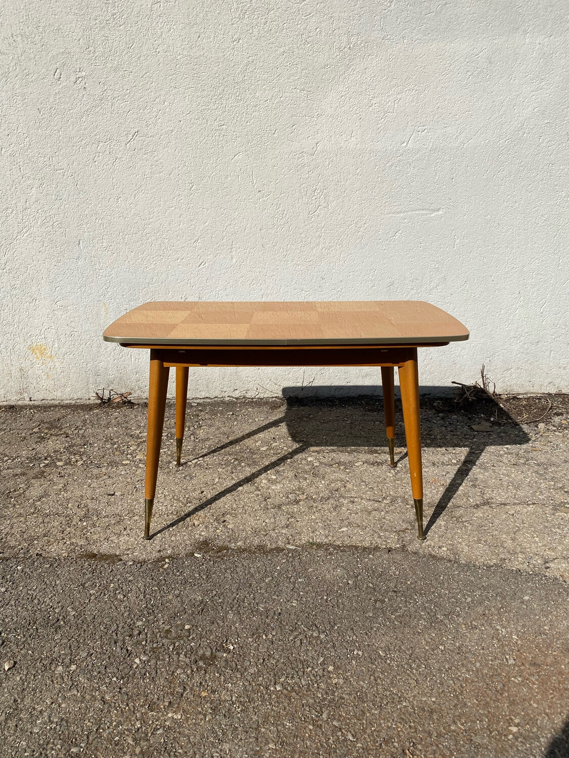 Esstisch Tisch Höhenverstellbar mit Ausziehplatten Vintage Mid Century