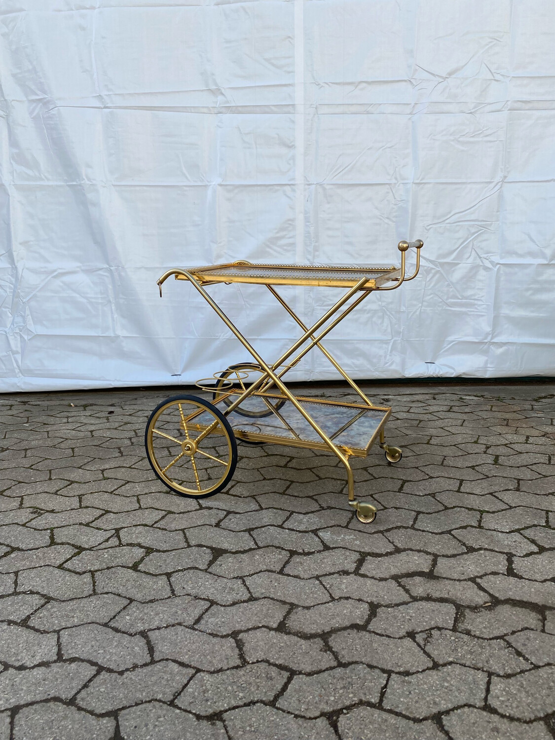 Barwagen Servierwagen Messing