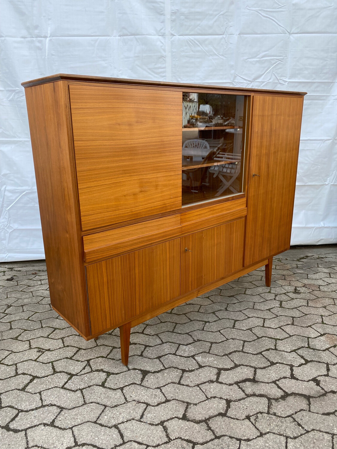Vitrinenschrank Highboard Vintage Mid Century