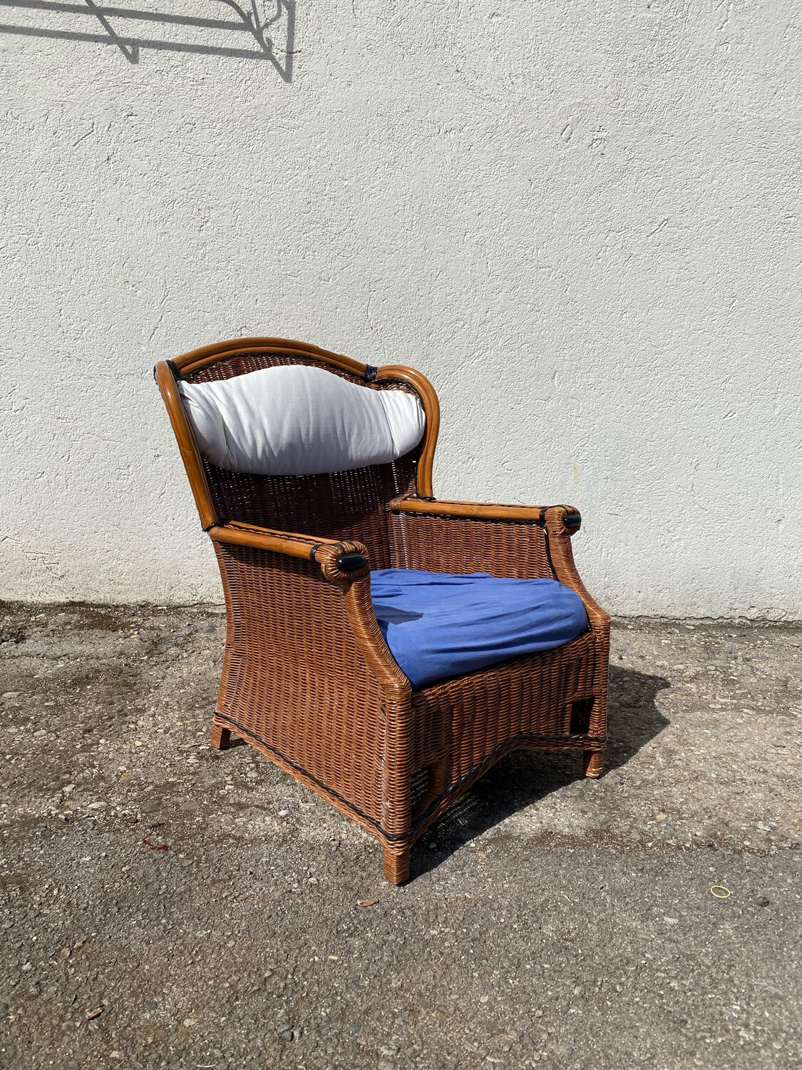 Korbsessel Korbstuhl Garten Lounge Sessel Rattan