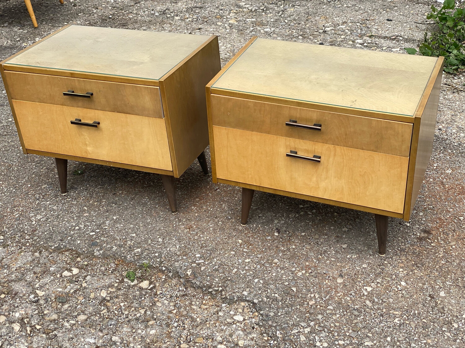Nachtkästchen Nachttischchen Mid Century