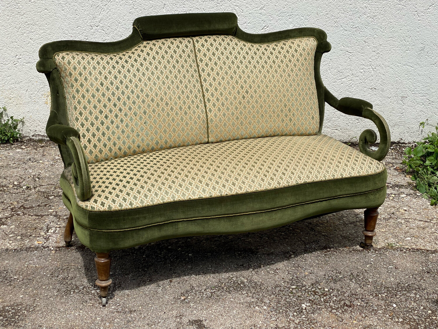 Sofa Couch Samtsofa Vintage