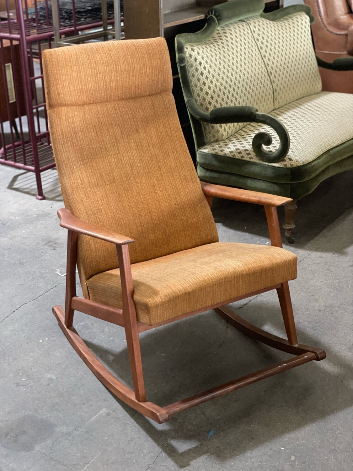 Schaukelstuhl Rocking Chair Mid Century Knoll Ära