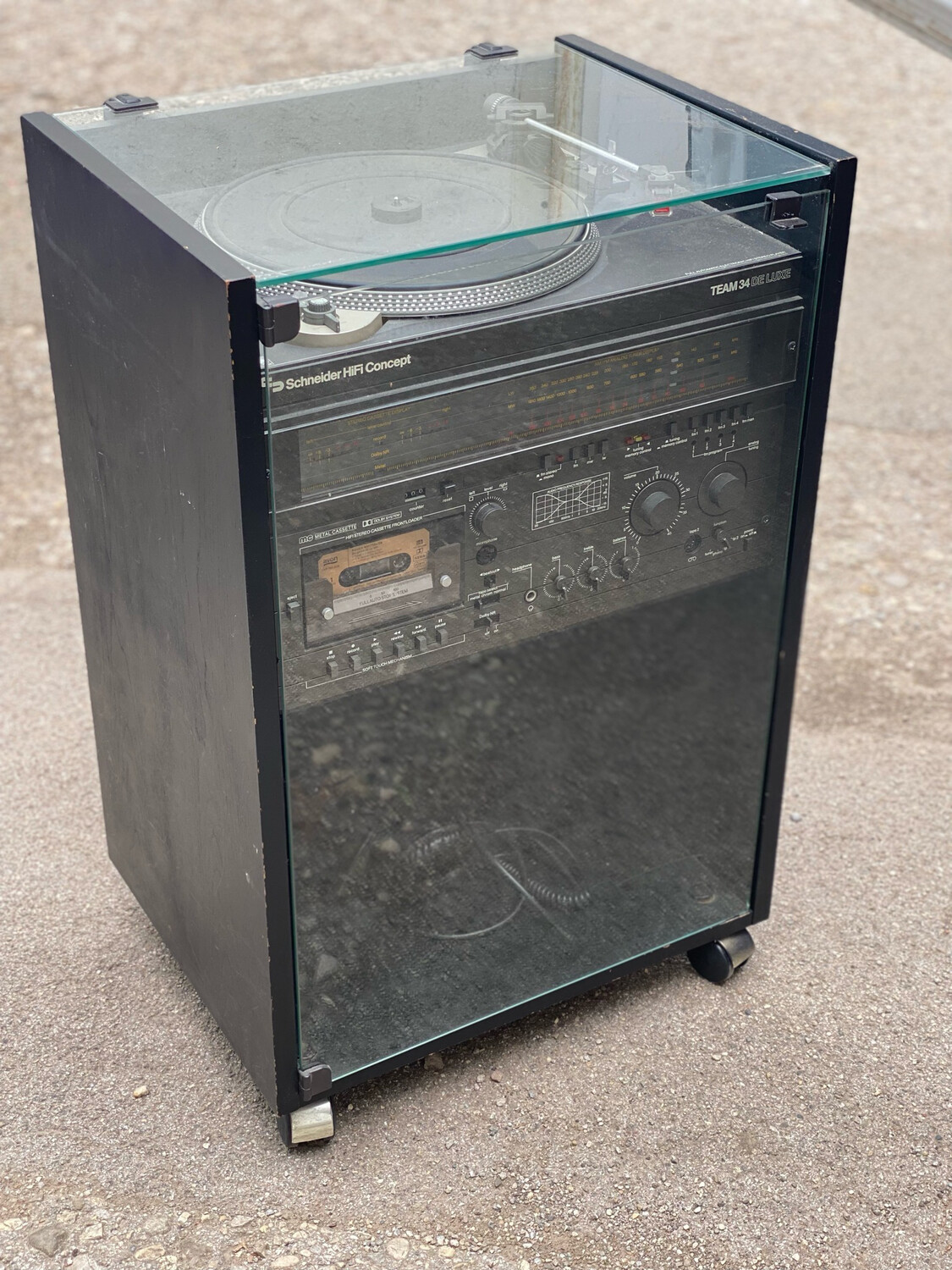 Musikschrank Plattenspieler Schneider HiFi Concept Team34 De Luxe