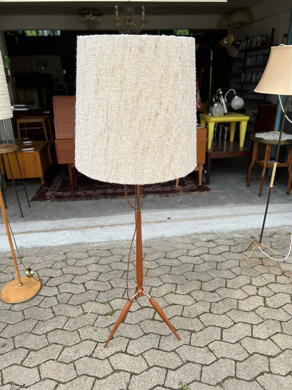 Stehlampe Temde Stehleuchte Teak Mid Century Vintage