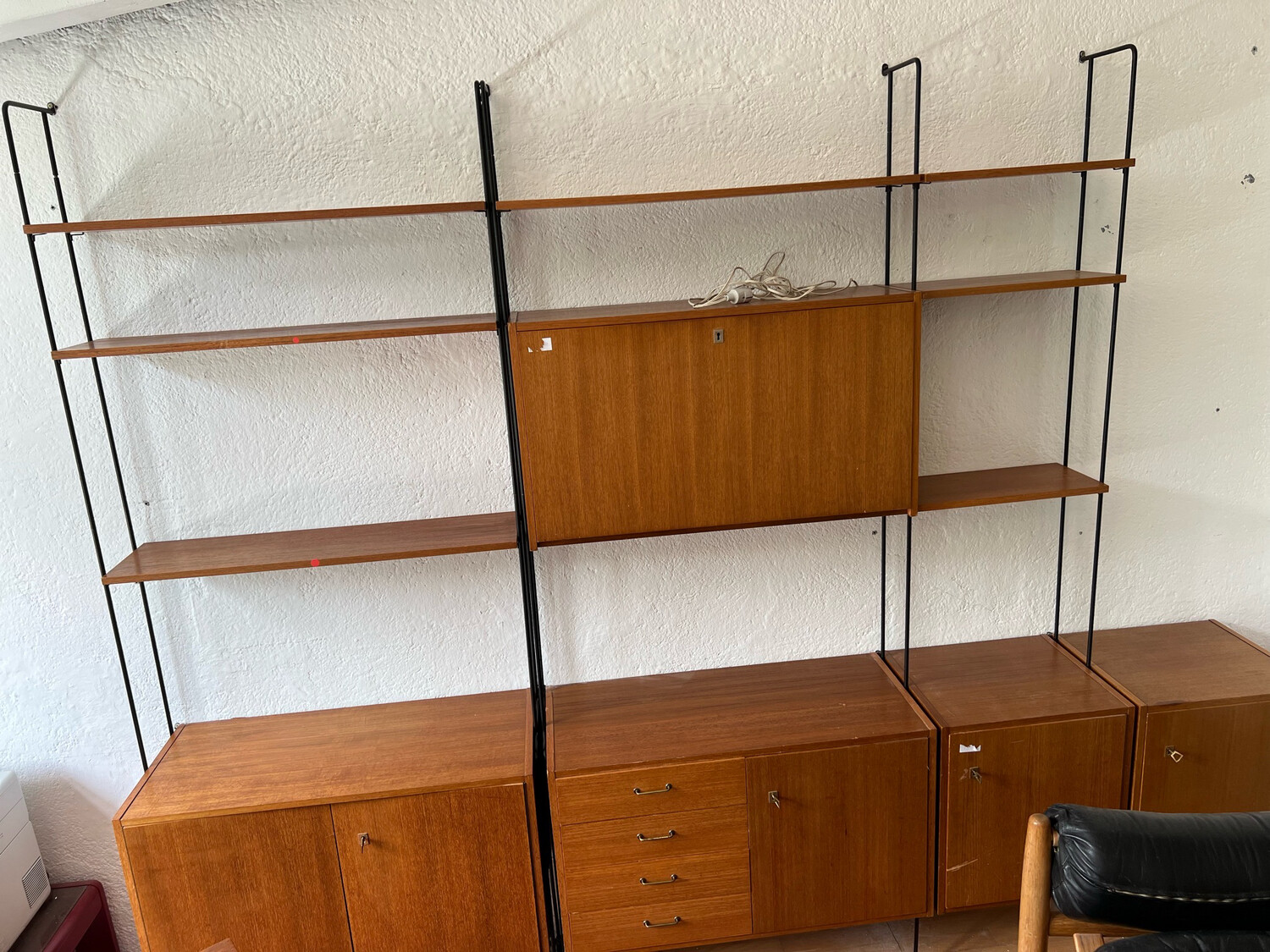 Wandmodul Schrankwand Leiterregal String Omnia Hilker