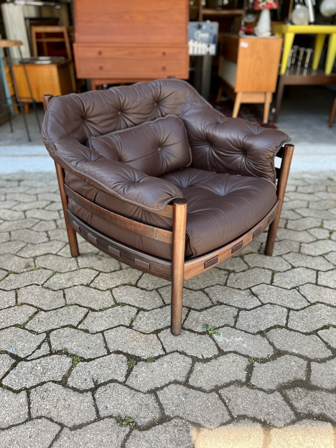 Sessel Ledersessel Arne Norell Mid Century Vintage nur noch 1 verfügbar