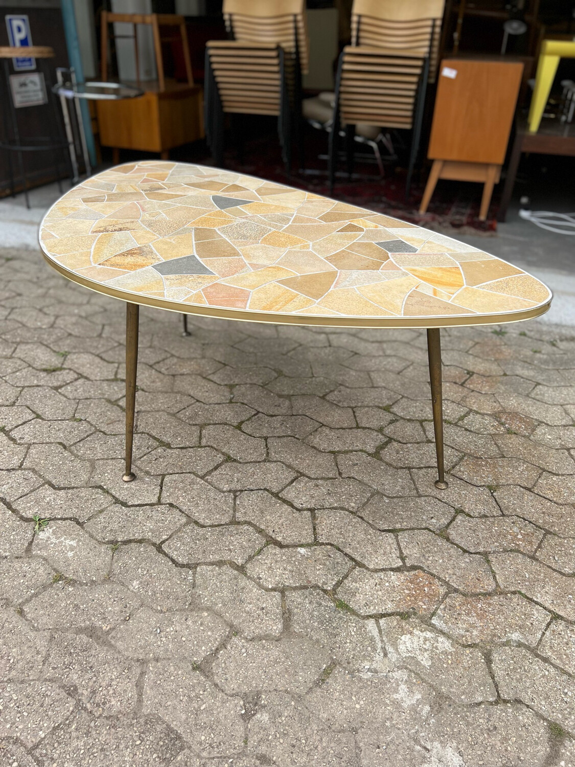 Nierentisch Couchtisch Mid Century Vintage