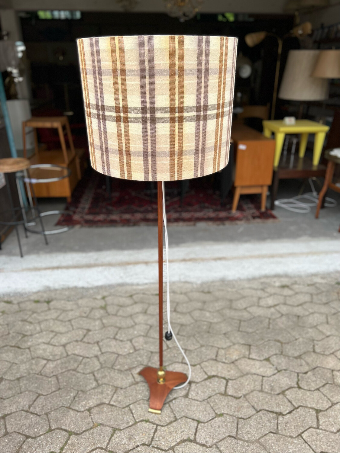Stehlampe Stehleuchte Mid Century Vintage Teak
