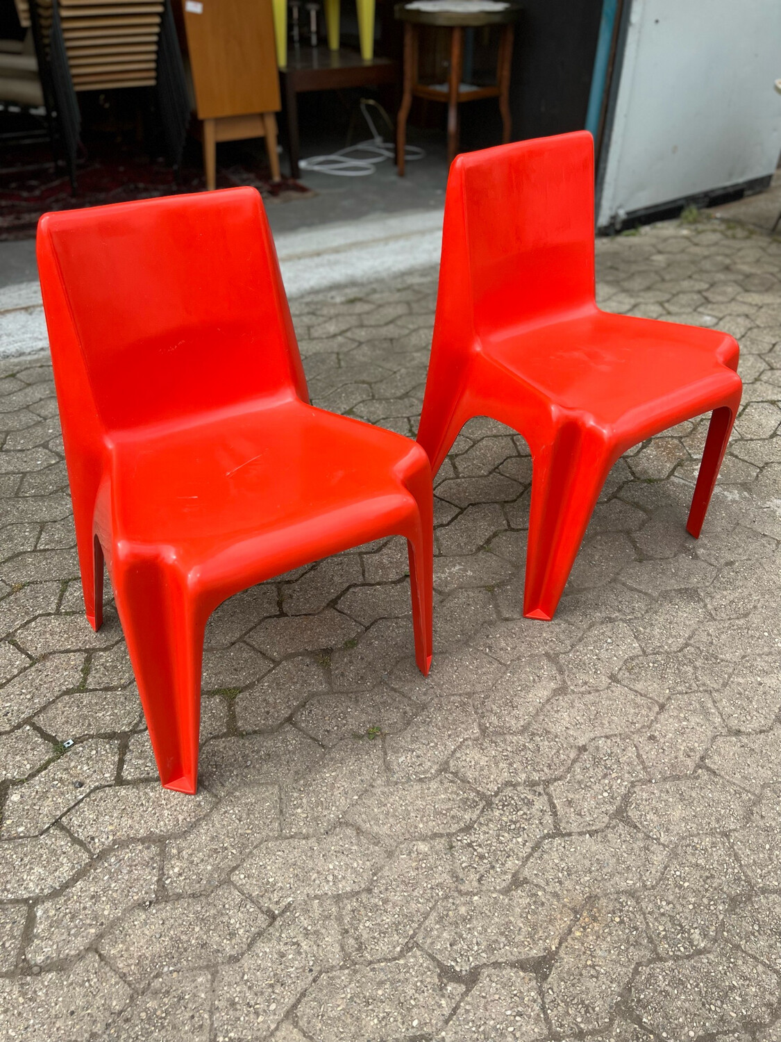 Stuhl Stapelstuhl Helmut Bätzner Bofinger Mid Century Vintage