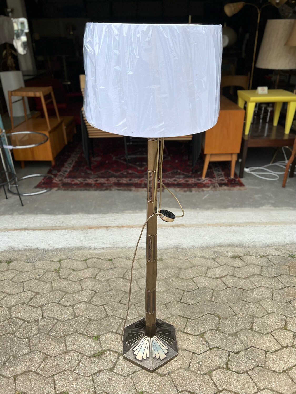 Stehlampe Stehleuchte Messing