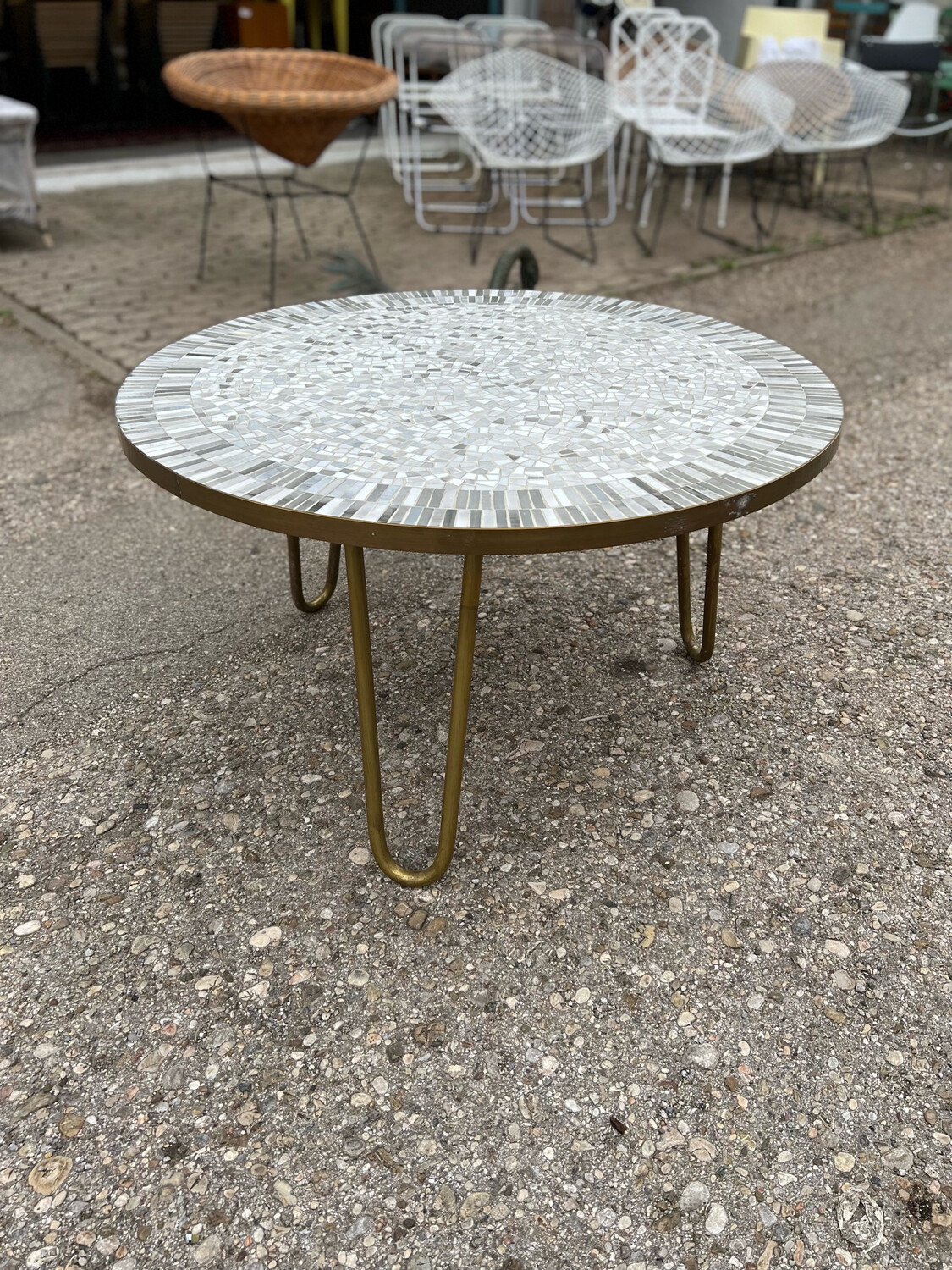 Couchtisch Mosaiktisch Mid Century Vintage