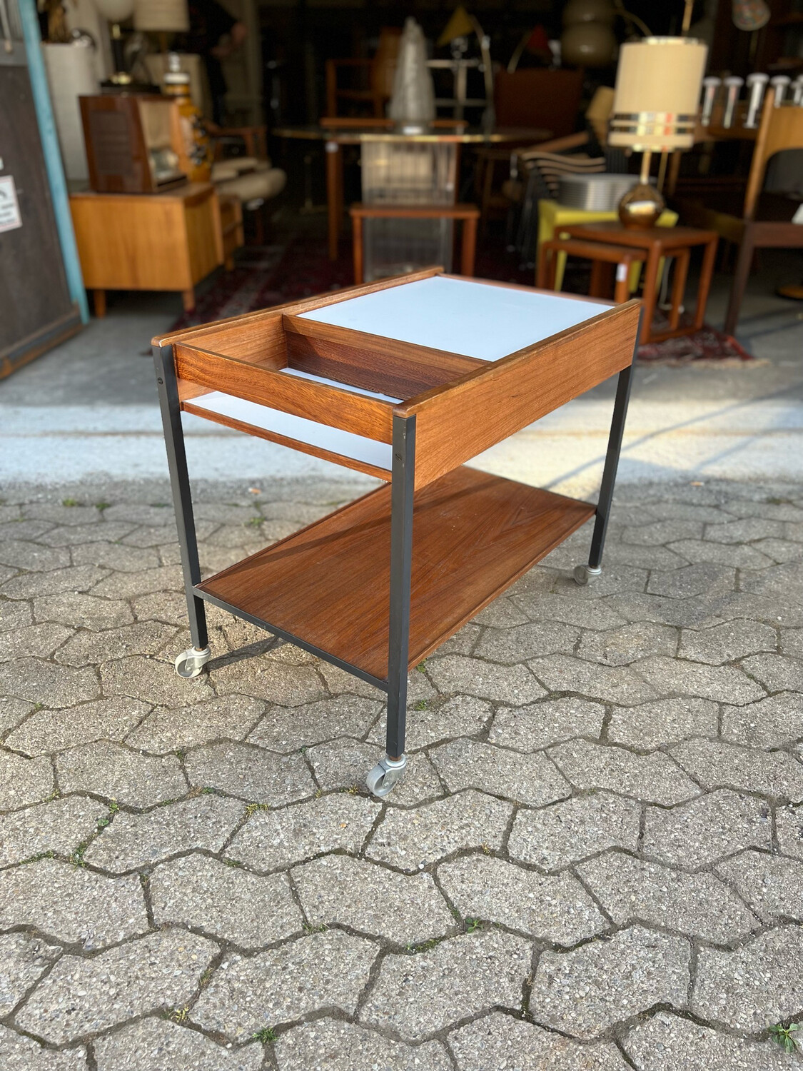 Teewagen Servierwagen Teak Danish Mid Century Vintage