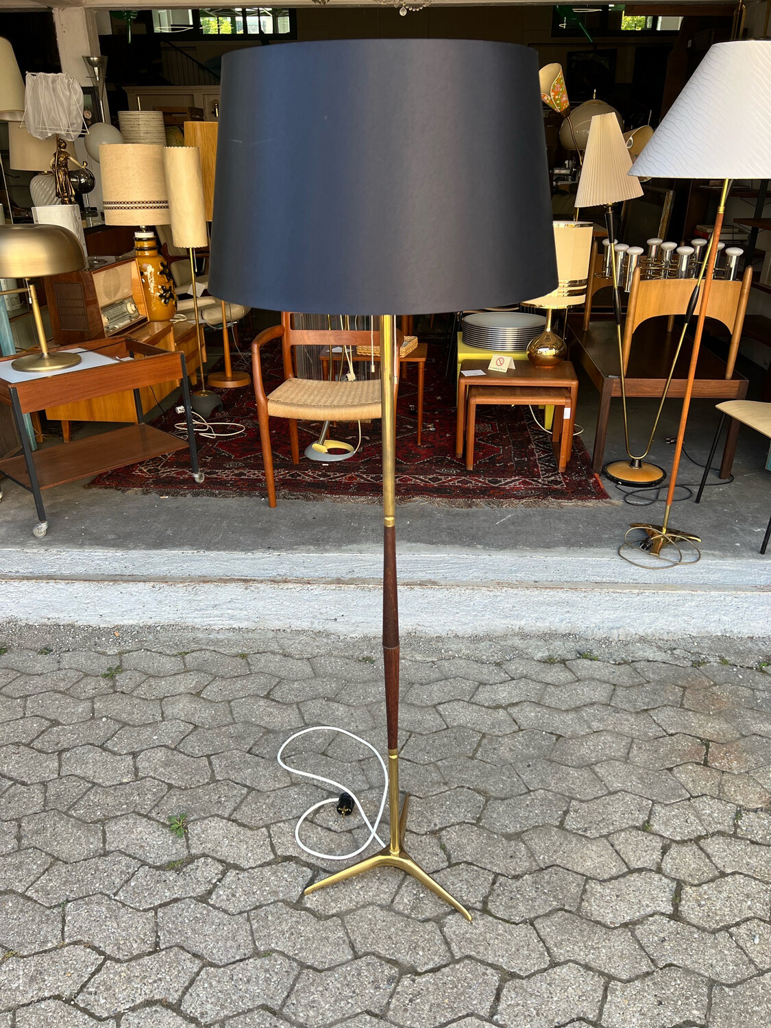 Stehlampe Stehleuchte attr Rupert Nikoll Palisander Rosewood