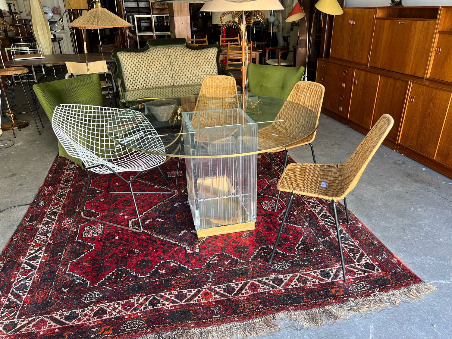 Tisch Esstisch Acryltisch Arcyl Messing Glastisch