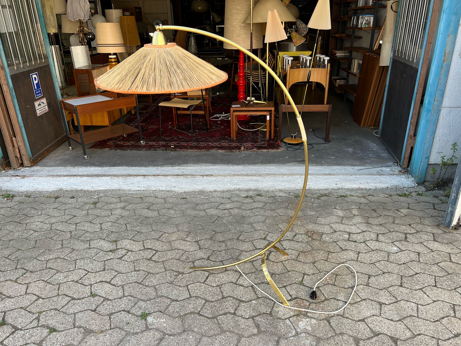 Bogenlampe Stehlampe Stehleuchte JT Kalmar Vintage