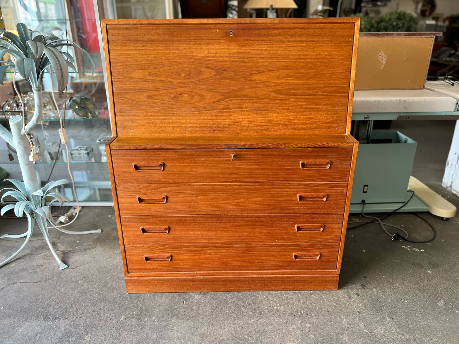 Sekretär Schreibtisch Danish Teak Mid Century Vintage