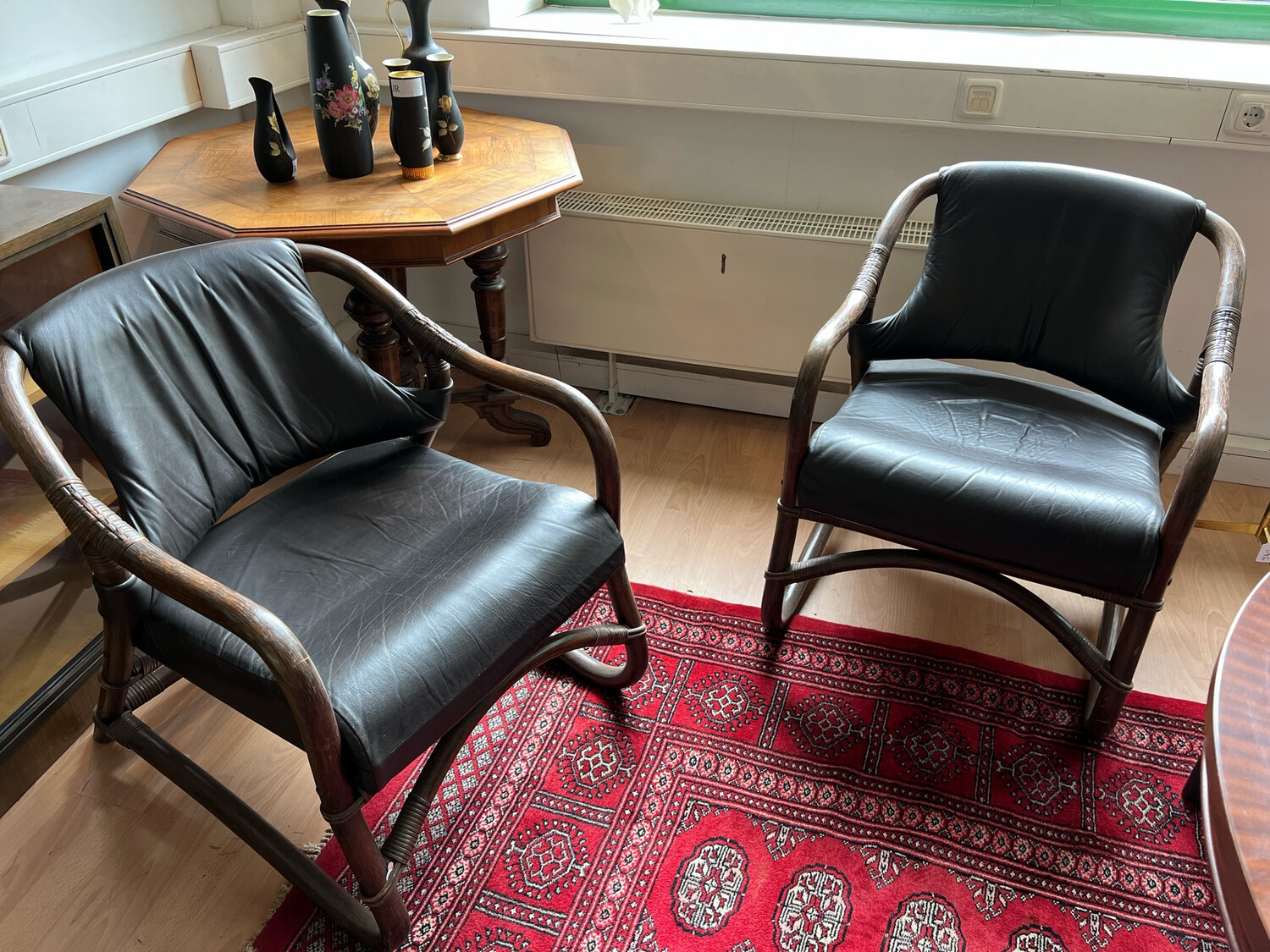 Sessel Armlehnsessel Bambus Rattan Korbsessel 1von2