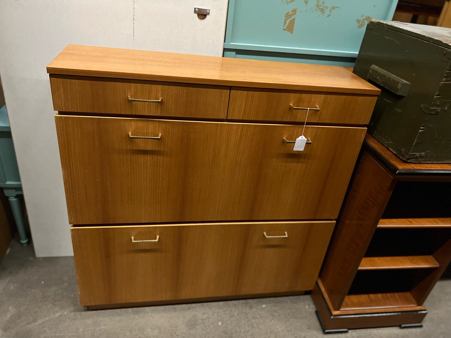 Schuhschrank Schuhkommode Kommode Mid Century Vintage