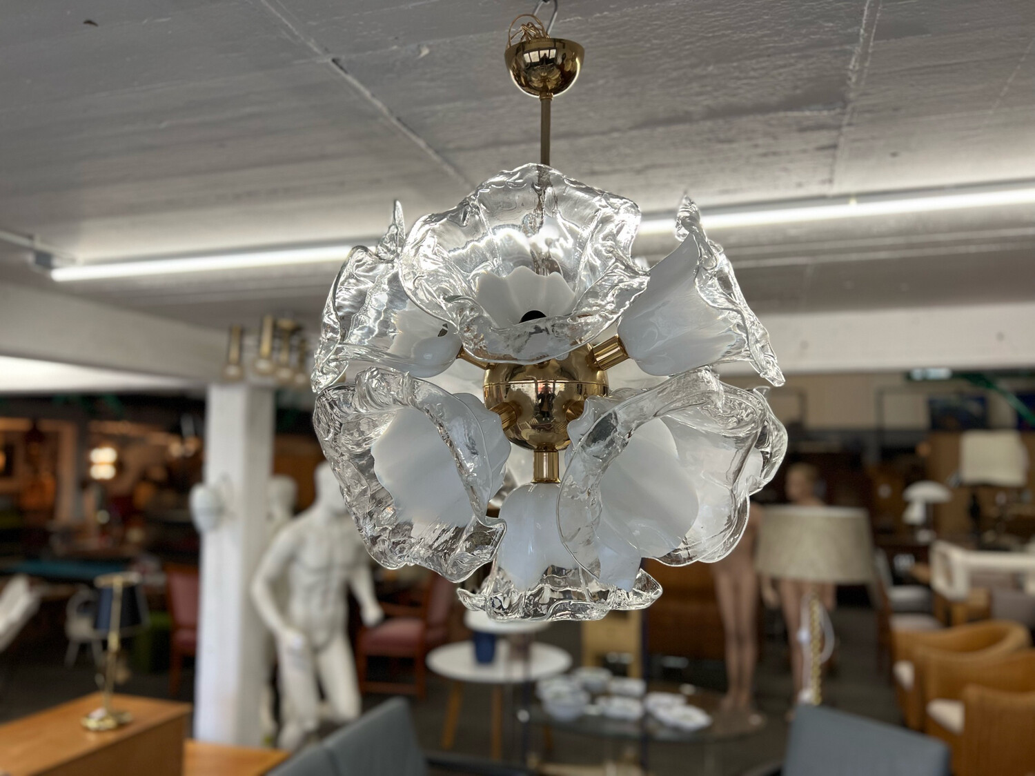 Deckenlampe Deckenleuchte Murano Mid Century Vintage