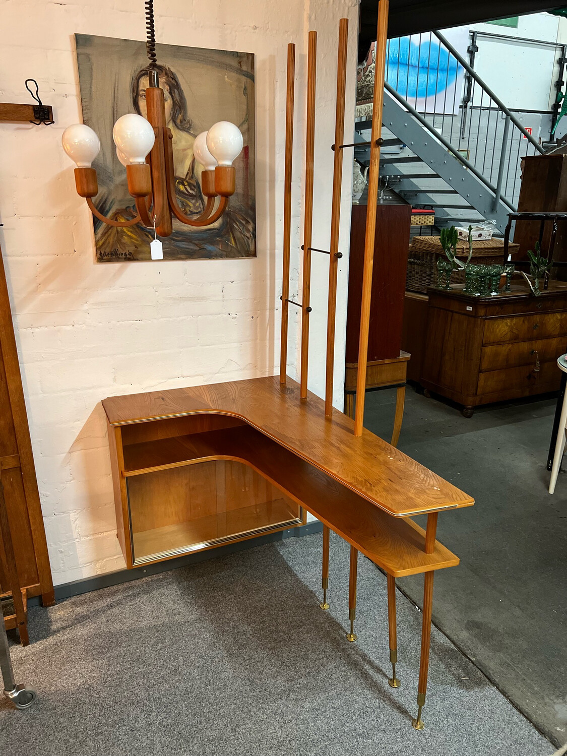 Raumteiler Bar Theke Anrichte Mid Century Vintage