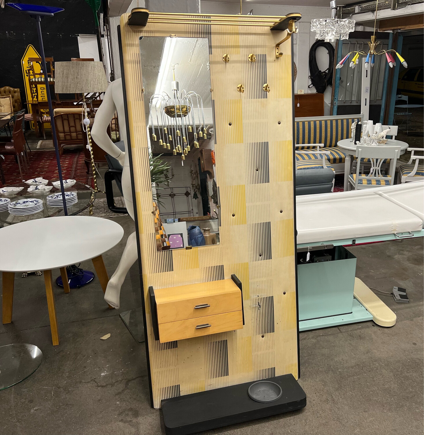 Garderobe Wandgarderobe Flurgarderobe Mid Century Vintage