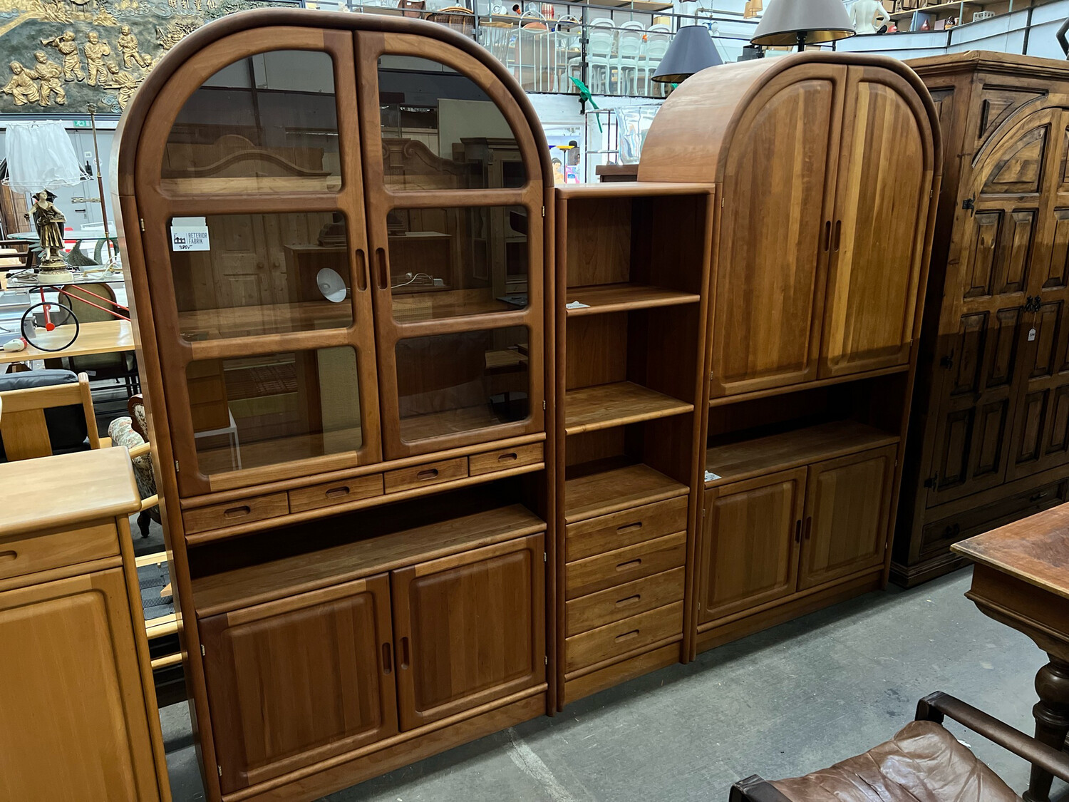 Dyrlund Wohnwand Vitrine Modul Schrank Regal Danish Mid Century