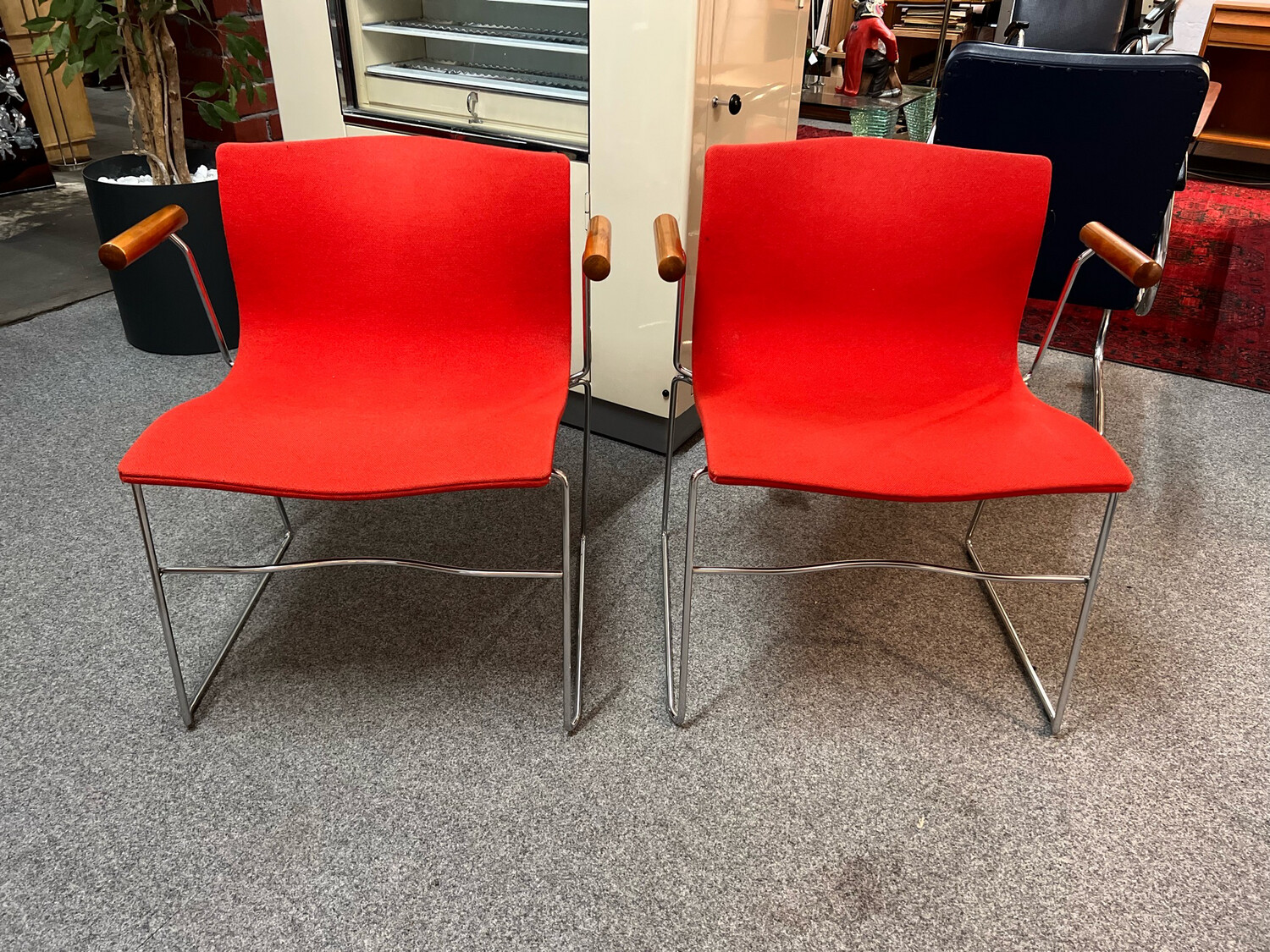 Stuhl Armlehnstuhl Taschentuchsessel Knoll Massimo Vignelli 1von4