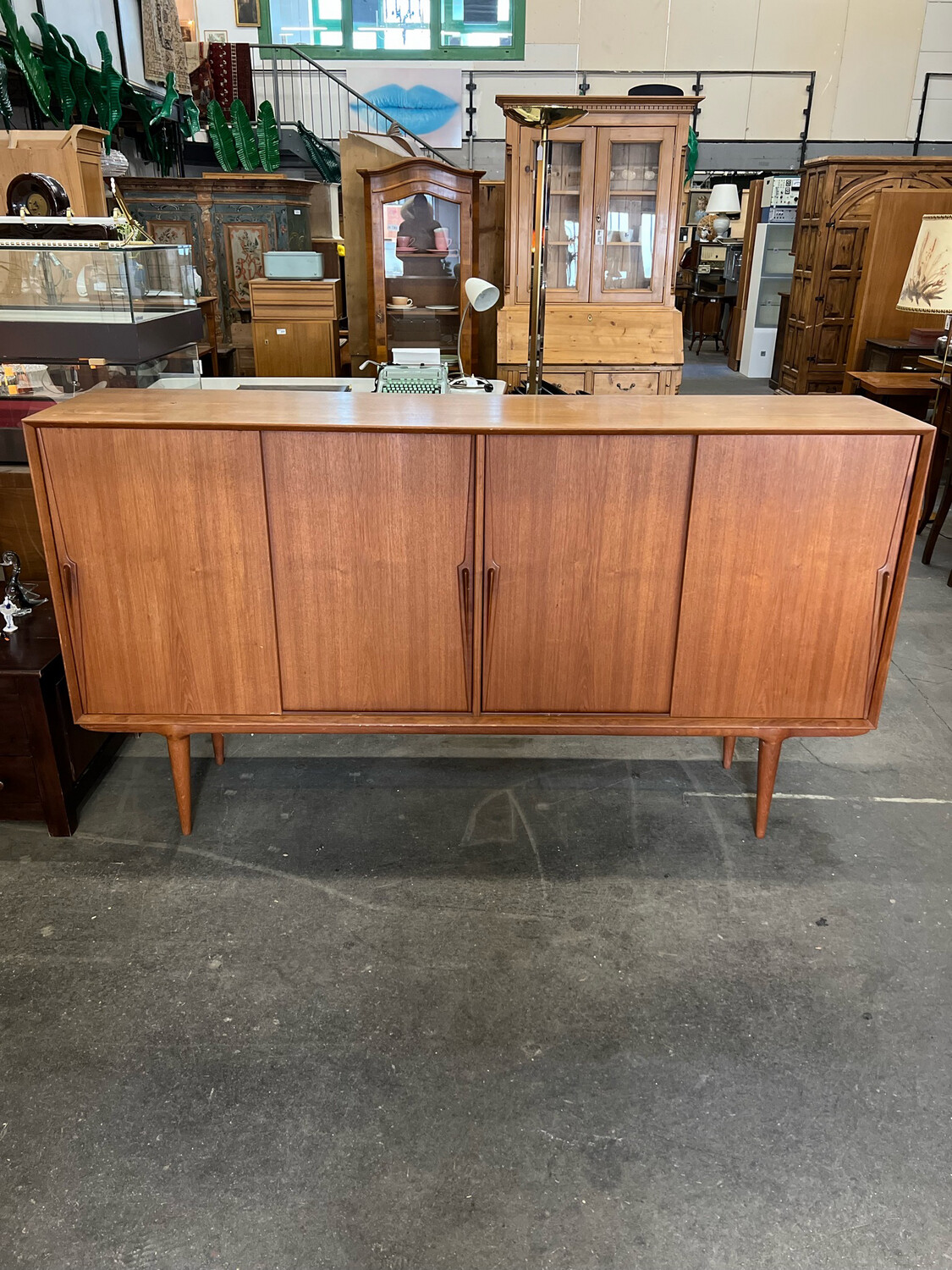 Highboard Sideboard Omann Jun Kommode Danish Teak Mid Century Vintage