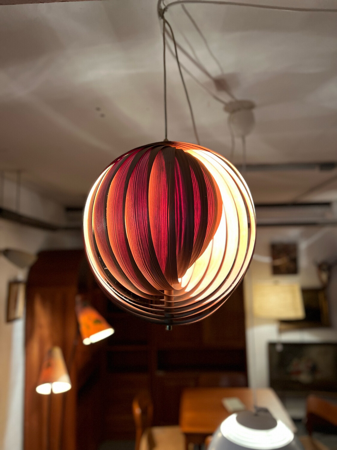 Deckenlampe Deckenleuchte Hängeleuchte Hans Agne Jakobsson Moon Mid Century Vintage