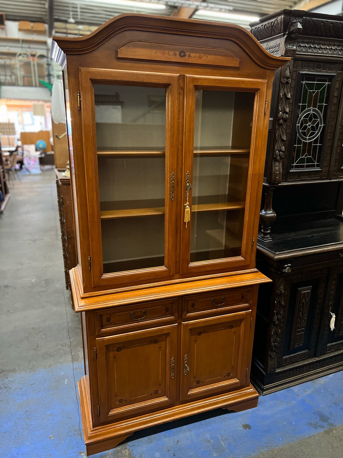 Vitrine Vitrinenschrank Aufsatzvitrine Aufsatzkommode Selva