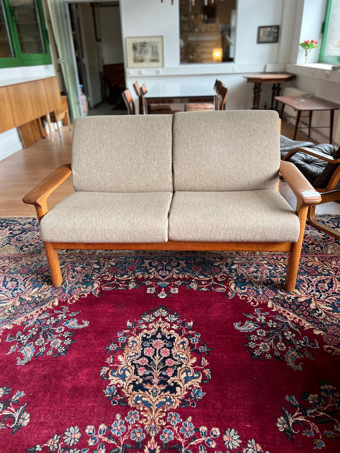 Sofa Couch Danish Teak Mid Century Vintage