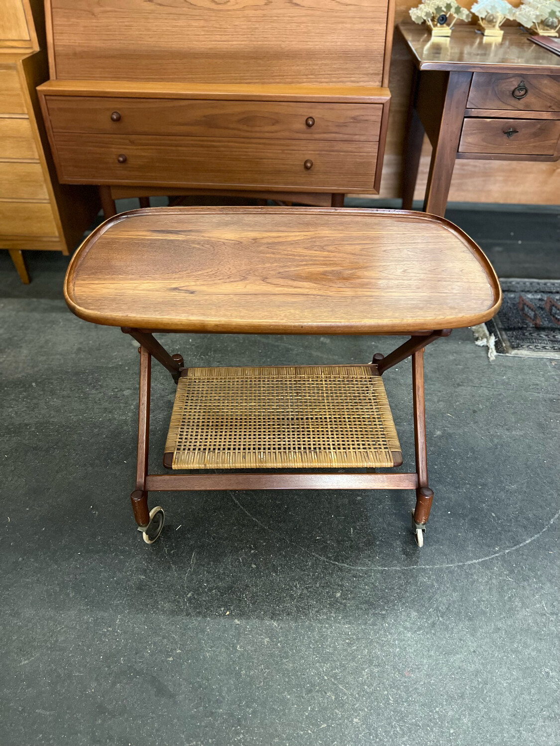 Servierwagen Teewagen Danish Teak Mid Century Vintage