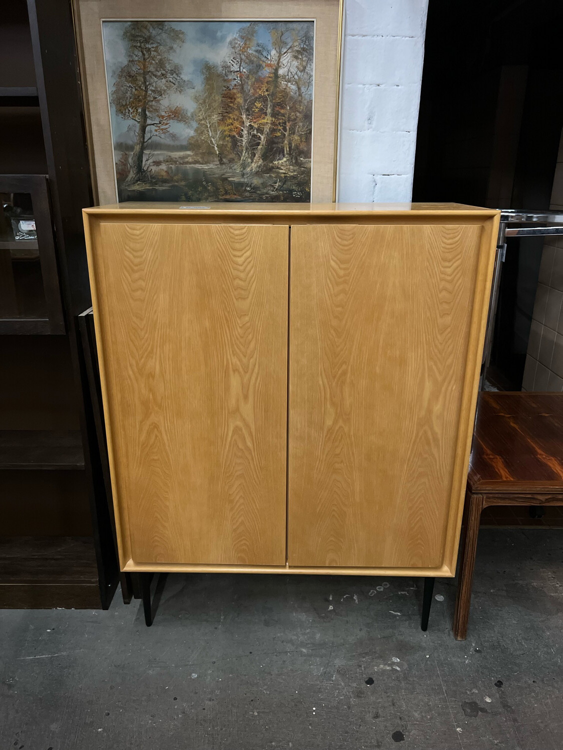 Highboard Sideboard Kommode Esche Mid Century