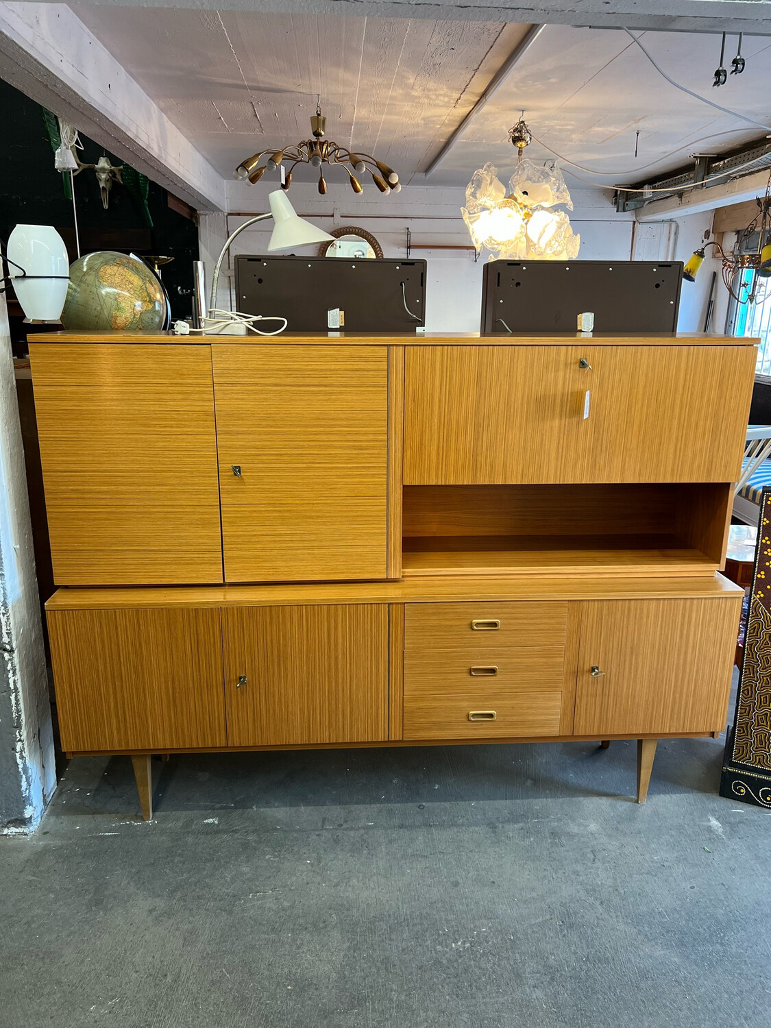 Highboard Sideboard Bar Kommode Mid Century Vintage